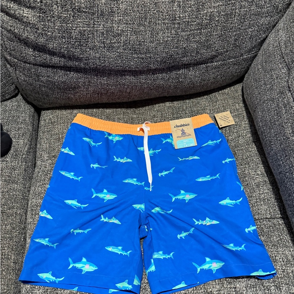 Chubbies Orange and Blue Swim Shorts
